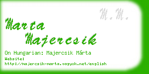 marta majercsik business card